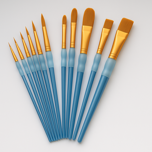 Pinceaux en poils synthétiques pour céramique – Ensemble de pinceaux de haute qualité pour des techniques de glaçage et de peinture précises